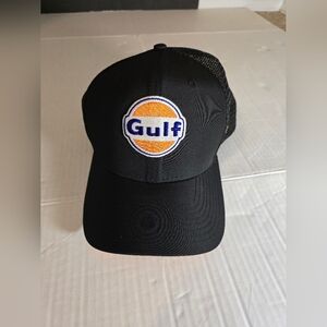 GULF Racing Oil Co. Embroidered Patch Trucker Hat/YP Classics 6006 Charc/Black